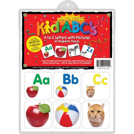 Barker Creek Learning Magnets® - Letters with Pictures, 60 Magnetic pieces/Package 1150